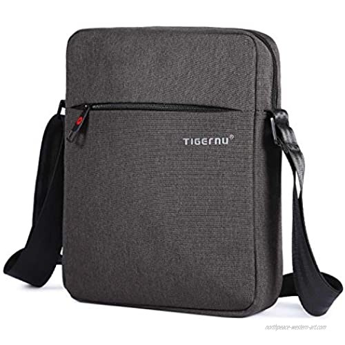 Men's Shoulder Bag Cross Body Casual Messenger Bag Canvas Satchel for Wallet Purse Mobile Phone Keys (Black)
