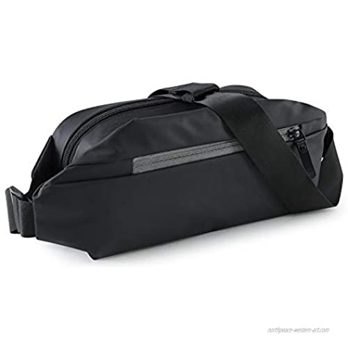 Multifunctional chest bag Men and women adjustable sports Messenger bag  black waterproof