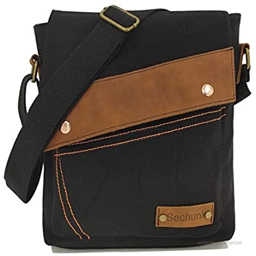 Yeelin Messenger Bag for Men and Women Retro Canvas Shoulder Bag Satchel Classic Crossbody Bags