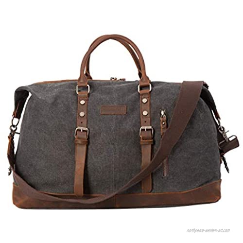 ORIENTAL GLORY Overnight Weekender Bag for Men Canvas Carry On Travel Duffel Bag (black)