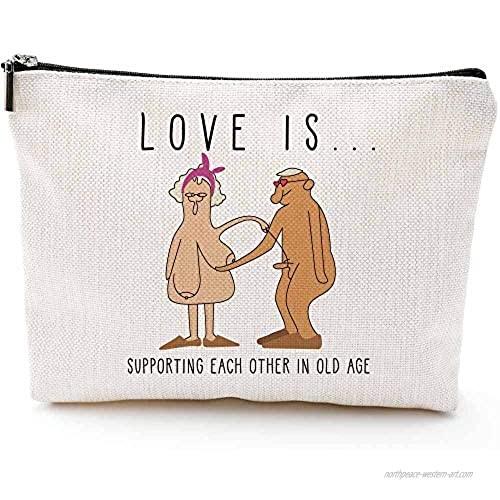 Fun Anniversary Gifts for Her 10th 15th 20th 25th 30th 35th 40th 45th 50th 55th 60th 70th 80th 90th Anniversary Wedding Anniversary Gifts for Wife- Makeup Travel Case Makeup Bag Gifts