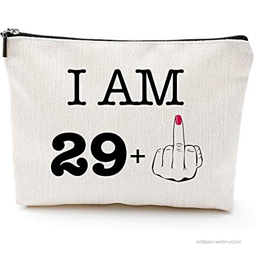 I'm 29+1 30th Birthday Gifts for Women Boss Wife Mother Daughter Makeup Bag  Milestone Birthday Gift for Her  Presents for Turning Thirty and Fabulous