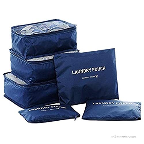 Kristal Blue 7 Pcs Organizer Bag Clothes Storage Travel Packing Cubes
