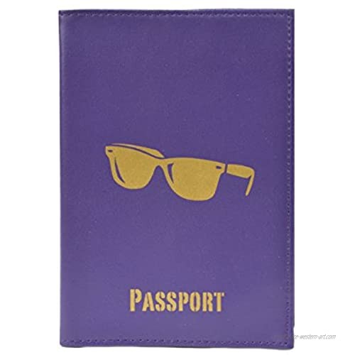 Dresz Cover Sunglassgold Passport Wallet  16 cm  Purple