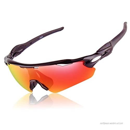 Sports Polarized Riding Running Sunglasses Changeable Lenses for Baseball Driving Fishing Golf Baseball Golf