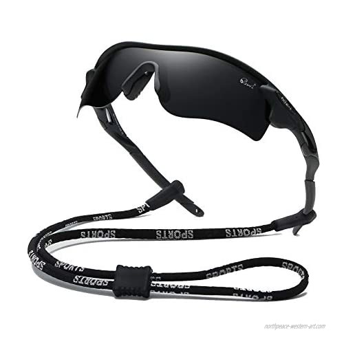 Bevi Polarized Sports Sunglasses for Men Women Baseball Running Cycling Golf Tr90 Durable and Ultralight Frame