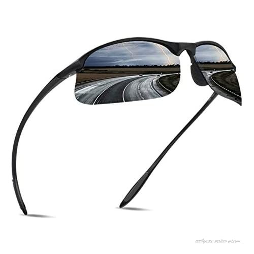 JULI Polarized Sports Sunglasses for Men Women Tr90 Unbreakable Frame for Running Fishing Baseball Driving 8002