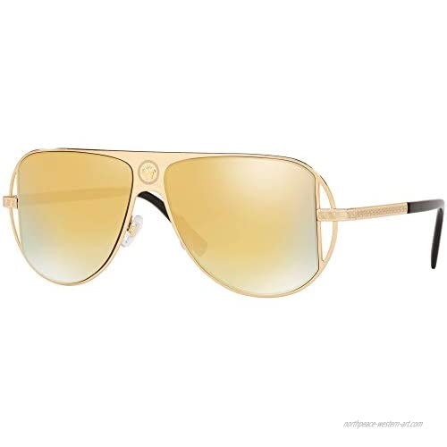 Versace VE2212 Sunglasses 10027P-57 -  Brown Mirror Gold VE2212-10027P-57