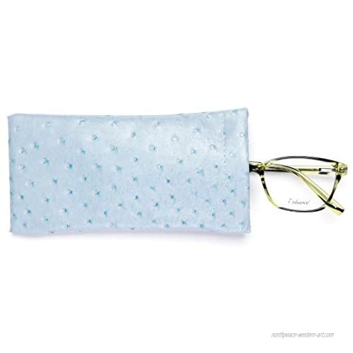 4 Pack Slip In Eyeglass Case Soft Squeeze Top Pouch For Women Men Medium To Large Glasses