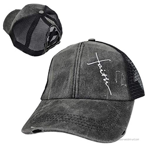 Faith Cross Trucker Hats Faith Cross Ponytail Hats Faith Cross Hats for Women