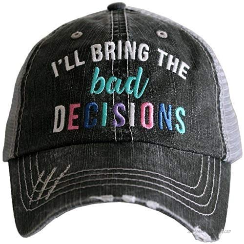 KATYDID I’ll Bring The Bad Decisions Baseball Cap - Trucker Hat for Women - Stylish Cute Ball Cap