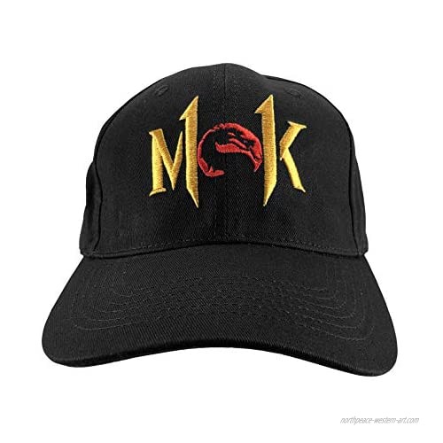 Mortal Kombat Unisex Embroidery Baseball Cap Cotton Casquette Leisure All-Match Caps Adjustable Hat Black