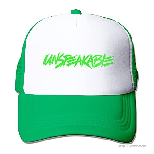 U-n-Spea-ka-ble Men's Trucker Hat Snap Button Baseball Cap Unisex Green