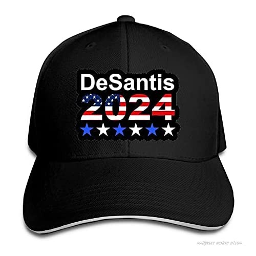 Desantis 2024 Hat Funny Neutral Printing Truck Driver Cap Cowboy Hat Adjustable Skullcap Dad Hat for Men and Women Black