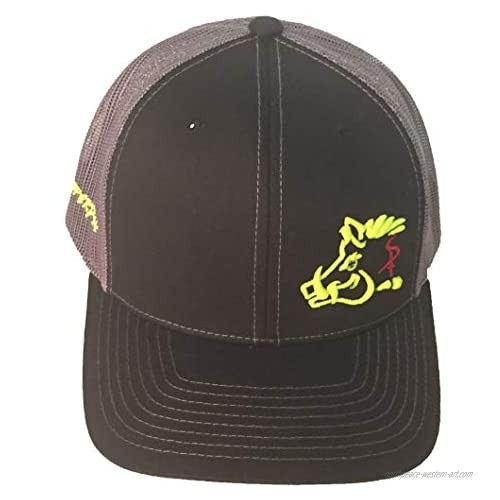 Sniper Pig Black and Yellow Snapback Hat