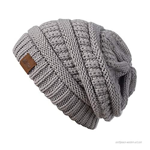 REDESS Slouchy Beanie Hat for Men and Women Winter Warm Chunky Soft Oversized Cable Knit Cap