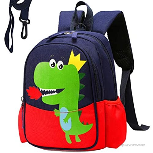 Kids Toddler Backpack Cute Cartoon Dinosaur Animal Book Bags fit 36 Months Boys Girls(Red)