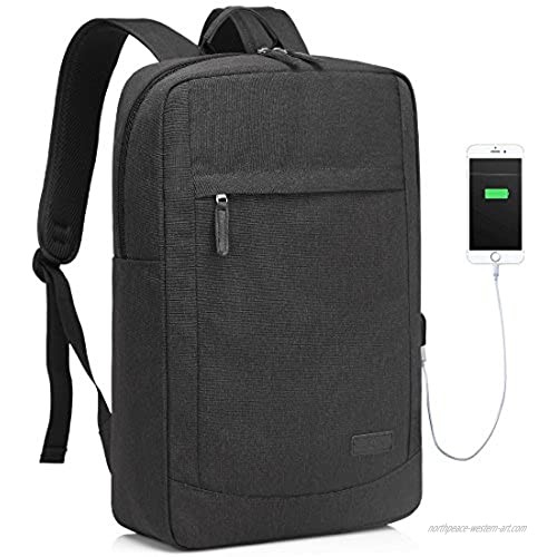 17 inch Laptop Backpack for Men with USB Port Lightweight Slim Business Backpack