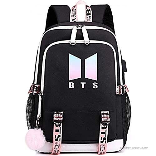 Dingzheyan BTS School Laptop Backpacks Korean Daypack Book Bag Casual Backpack Backpack For Students