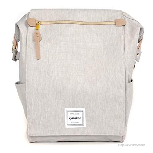 KJARAKÄR Backpack | Classic & Premium Styles | Metal Zippers | Leather Accessories | Gym  Work  School  Diaper Bag
