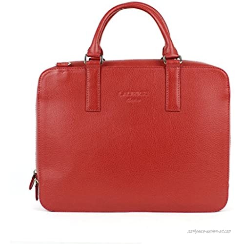 Laurige Small Laptop Briefcase  13.375 x 10.5 x 3 inches  Red (G150.03)